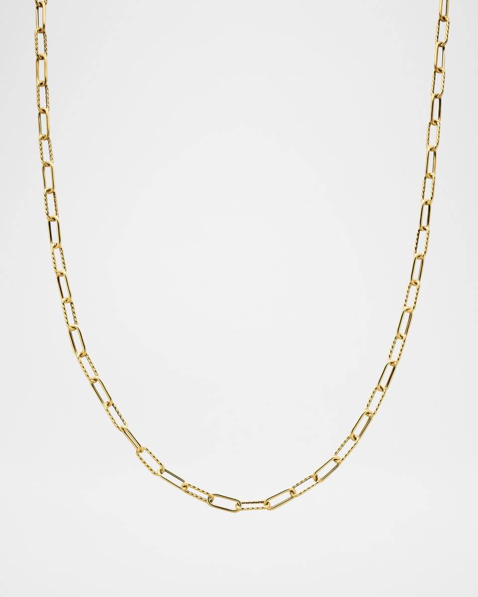 DY Madison Toggle Chain Necklace in 18K Gold, 4mm, 20"L